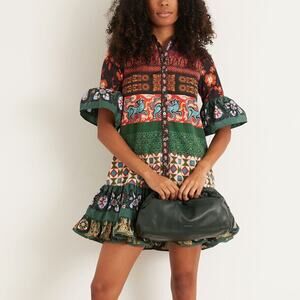 NWOT LA DOUBLE J CHOUX Patchwork Mini DRESS XXS